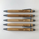 Guest or employee names and corporate logos added on these wooden pens are a great corporate gift