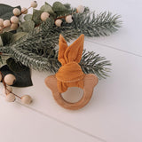 Baby Teethers Personalised Wood Bear Animal Teether For Baby