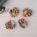 Baby Teethers Personalised Set Wooden Natural Kid Friendly