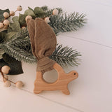 Baby Teethers Personalised Wood Turtle Teether For Baby
