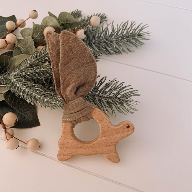Baby Teethers Personalised Wood Turtle Teether For Baby