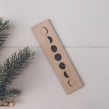 Bookmark Engraved Gift Natural Wood Eco Friendly Book Cute Moon Phase Personalised