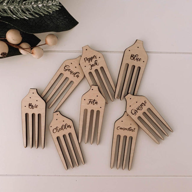 Cheese Board Markers NZ Wood Natural Party Planning and Events Hosting Best Charcuterie Cheese Markers