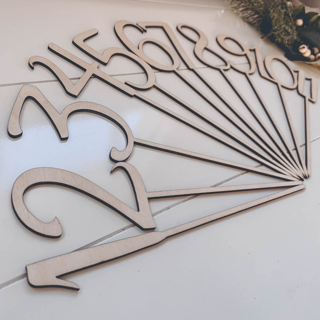 Wedding table numbers, laser cut numbers, wooden table numbers nz, rustic wedding table numbers cut out, set of table numbers for wedding, rustic natural wood table numbers