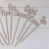 Table Numbers - Laser Cut