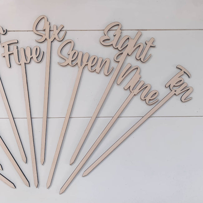 Table Numbers - Laser Cut