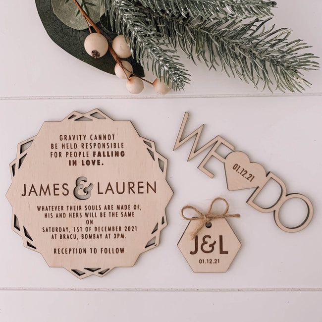 Wedding Invitation Sets - Wooden