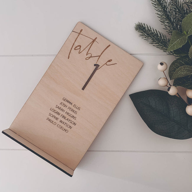 Wedding table numbers, personalized table numbers and custom table numbers here at The Occasion Co.