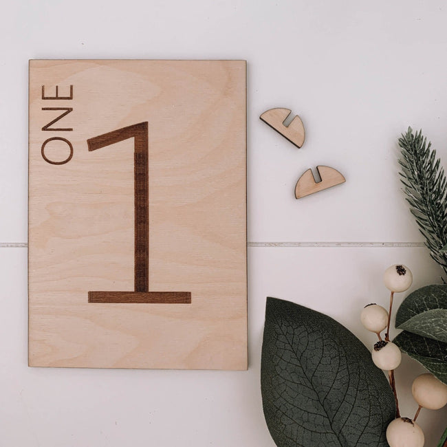 Table Numbers - Engraved