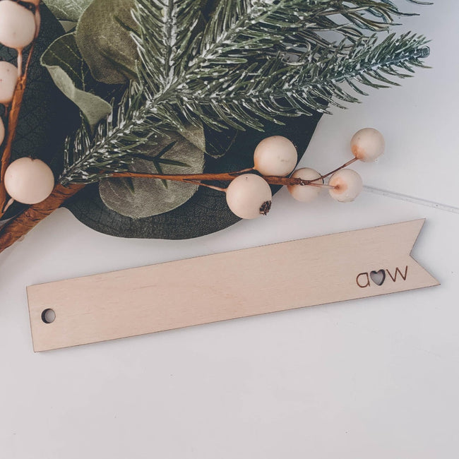 Bookmark Engraved Gift Natural Wood Eco Friendly Book Initials Personalised