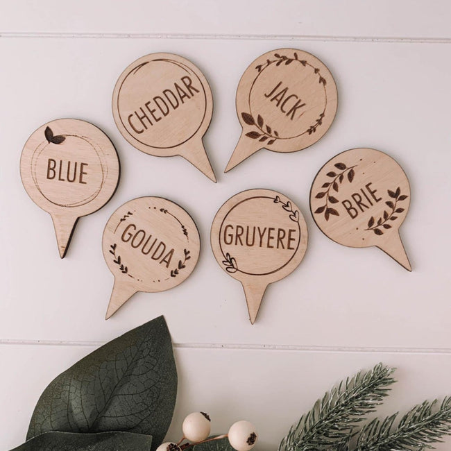 Cheese Markers NZ Wood Natural Party Planning and Events Hosting