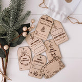 Best Christmas Gift Tags NZ Blank Templates ready to gift and personalise Wood Natural Eco Friendly