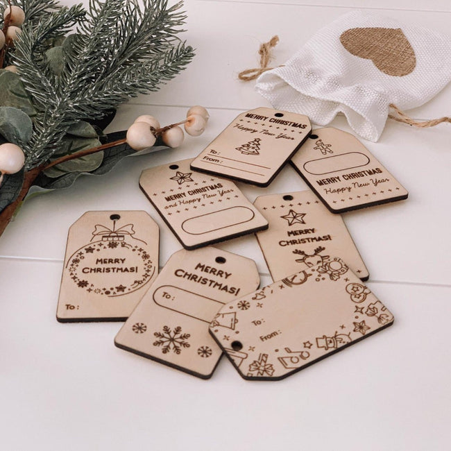Best Christmas Gift Tags NZ Blank Templates Present Wrapping NZ AUWood Natural Eco Friendly
