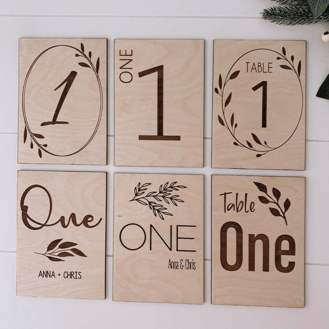 Table Numbers - Engraved - The Occasion Co. - Personalised engraved gifts for the home, wedding, kids, pets and more.