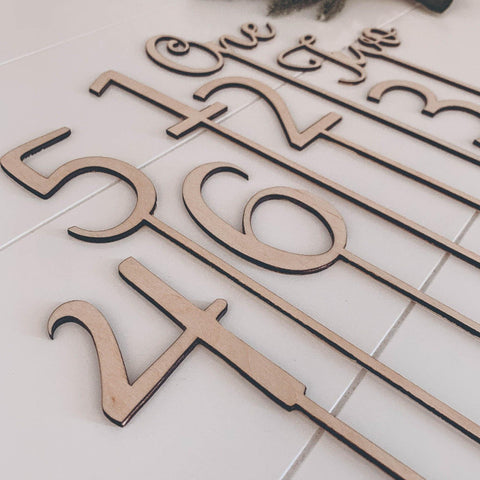 Wedding table numbers, laser cut numbers, wooden table numbers nz, rustic wedding table numbers cut out