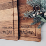 Personalised engraved chopping board, custom butchers block nz, chopping board gift nz, housewarming gift nz