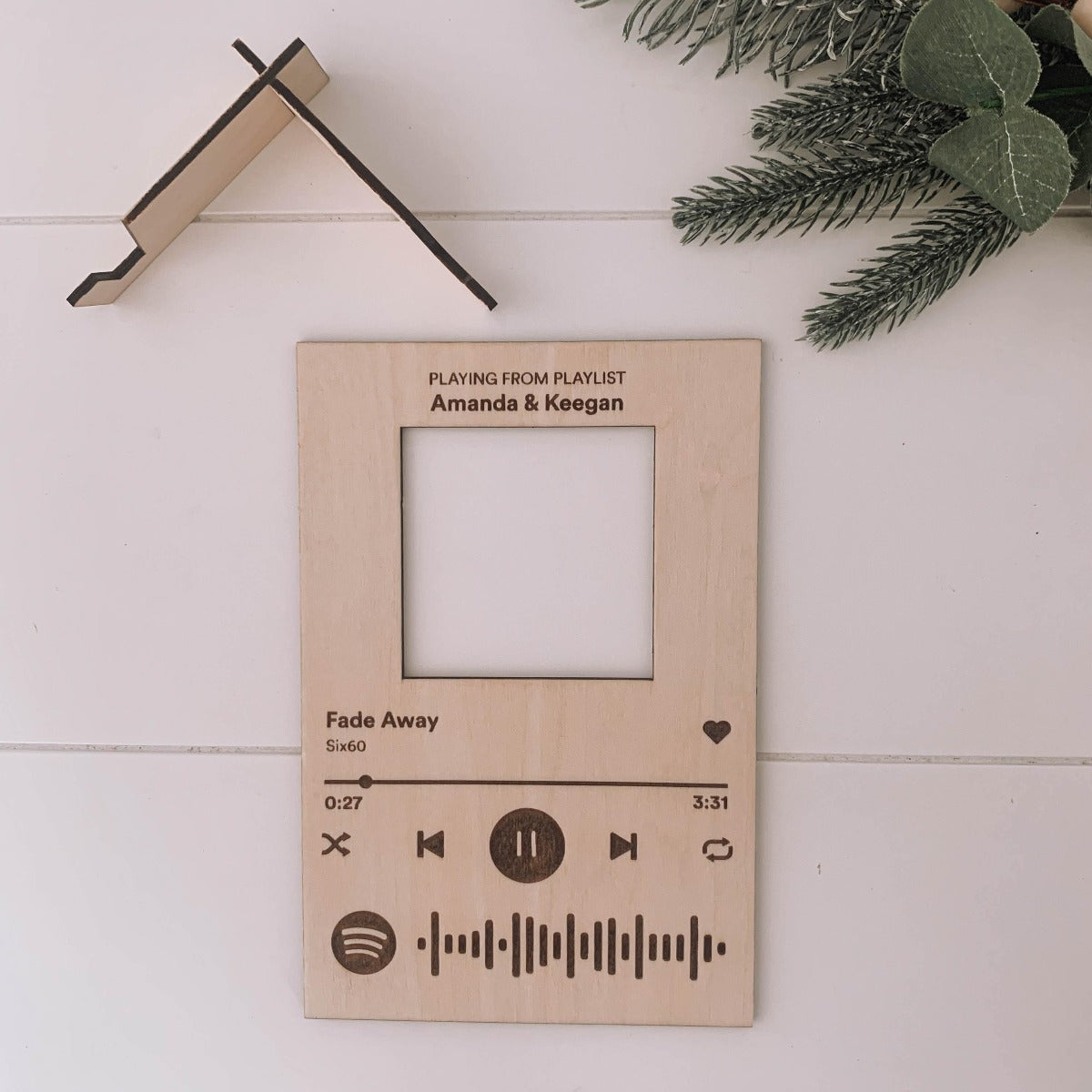 Personalised Wooden Spotify Song Photo Frame The Occasion Co.