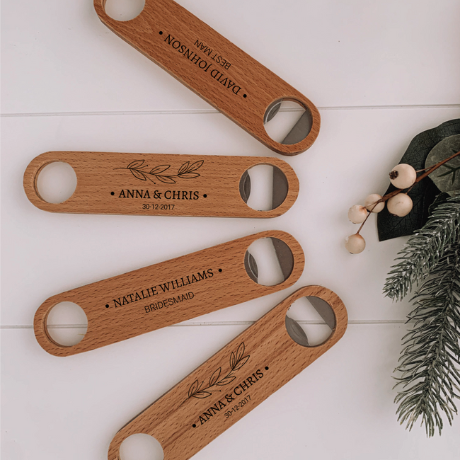 Long Wooden Bottle Openers, engraved gifts for him, personalised gift for fathers day